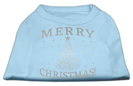 Shimmer Christmas Tree Pet Shirt Baby Blue Lg (14)