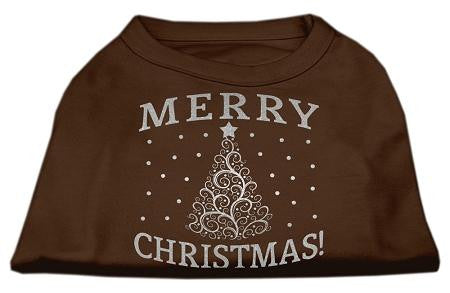 Shimmer Christmas Tree Pet Shirt Brown Lg (14)