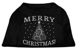 Shimmer Christmas Tree Pet Shirt Black Med (12)