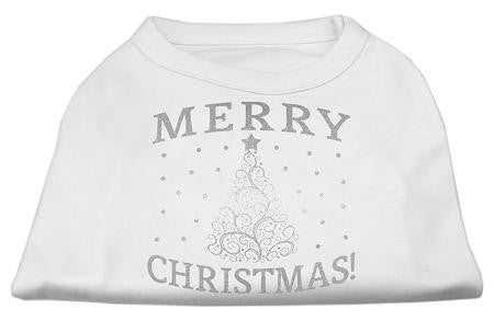Shimmer Christmas Tree Pet Shirt White XL (16)