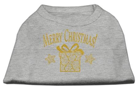 Golden Christmas Present Dog Shirt Grey XXL (18)