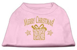 Golden Christmas Present Dog Shirt Light Pink XXXL (20)