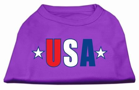 USA Star Screen Print Shirt Purple Sm (10)