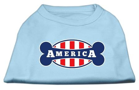 Bonely in America Screen Print Shirt Baby Blue Sm (10)