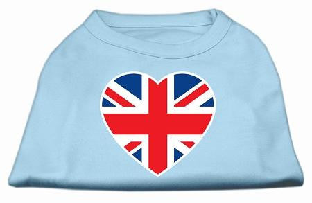 British Flag Heart Screen Print Shirt Baby Blue Lg (14)