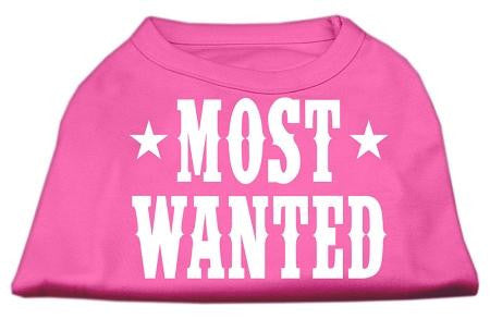 Most Wanted Screen Print Shirt Bright Pink Med (12)