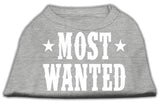 Most Wanted Screen Print Shirt Grey Sm (10)