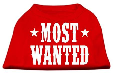 Most Wanted Screen Print Shirt Red Sm (10)