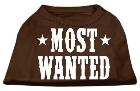 Most Wanted Screen Print Shirt Brown XXL (18)