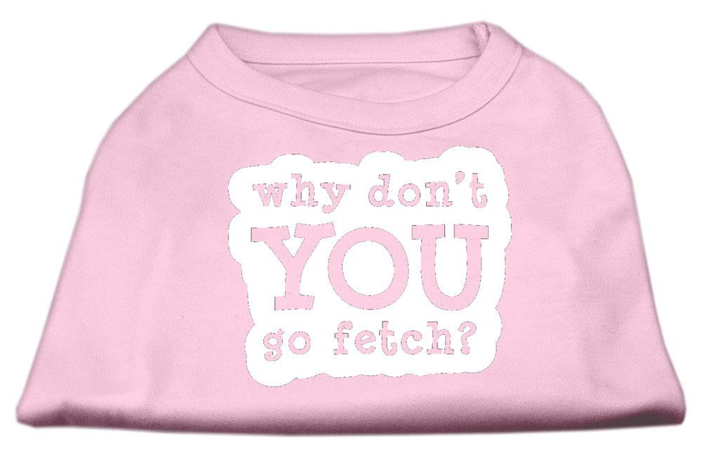 You Go Fetch Screen Print Shirt Light Pink Lg (14)