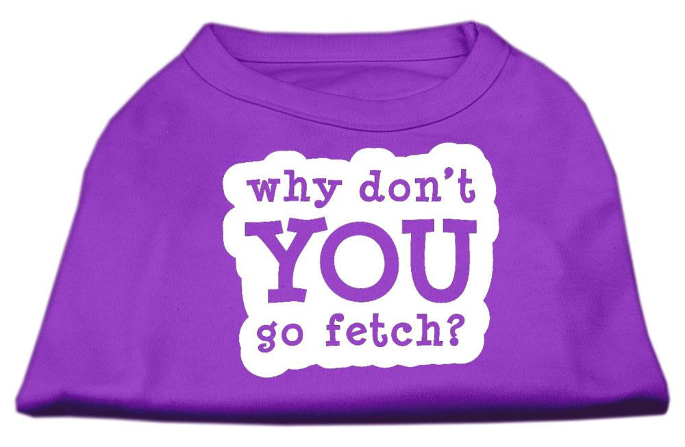 You Go Fetch Screen Print Shirt Purple Lg (14)