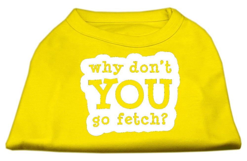 You Go Fetch Screen Print Shirt Yellow Lg (14)