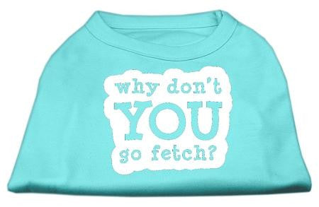 You Go Fetch Screen Print Shirt Aqua XS (8)