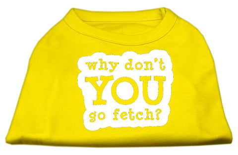 You Go Fetch Screen Print Shirt Yellow XXL (18)