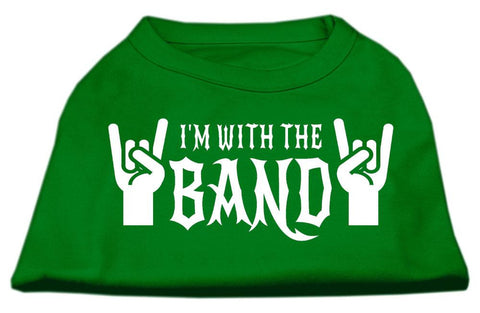 With the Band Screen Print Shirt Green Med (12)