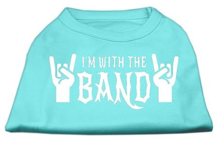 With the Band Screen Print Shirt Aqua Sm (10)