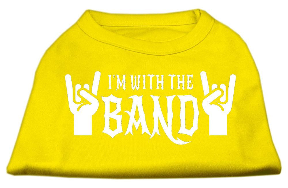 With the Band Screen Print Shirt Yellow Sm (10)