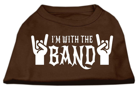 With the Band Screen Print Shirt Brown XS (8)