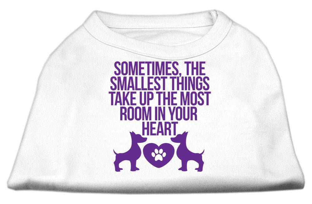 Smallest Things Screen Print Dog Shirt White Lg (14)