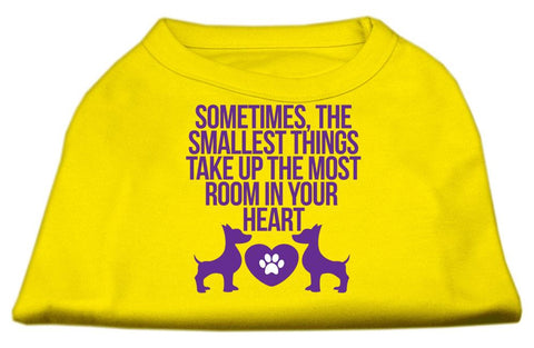 Smallest Things Screen Print Dog Shirt Yellow Lg (14)