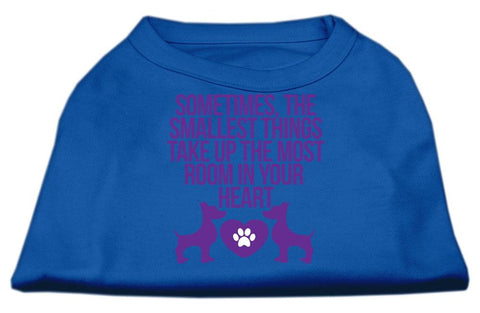 Smallest Things Screen Print Dog Shirt Blue Med (12)