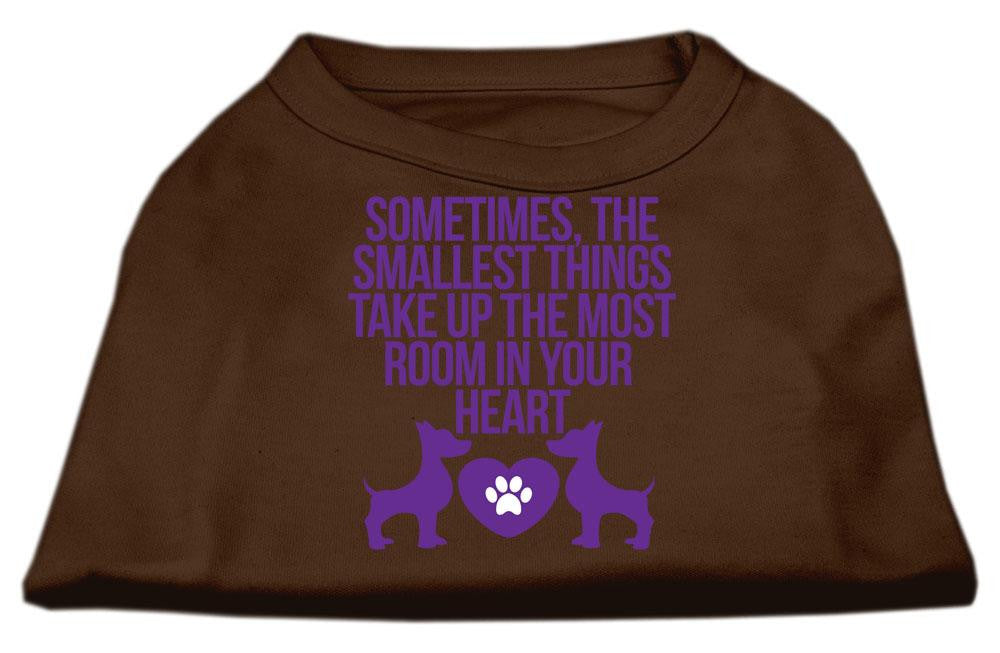 Smallest Things Screen Print Dog Shirt Brown Med (12)