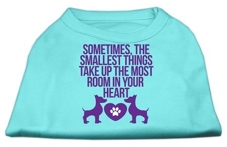 Smallest Things Screen Print Dog Shirt Aqua Sm (10)