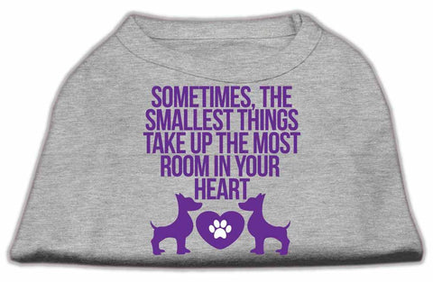 Smallest Things Screen Print Dog Shirt Grey Xxl (18)