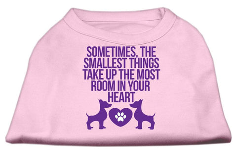 Smallest Things Screen Print Dog Shirt Light Pink XXXL (20)