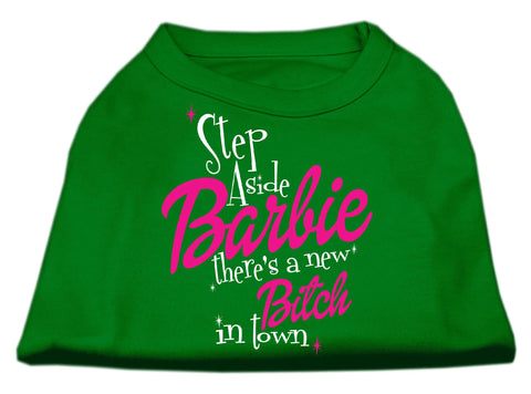 New Bitch in Town Screen Print Dog Shirt Green XXXL (20)