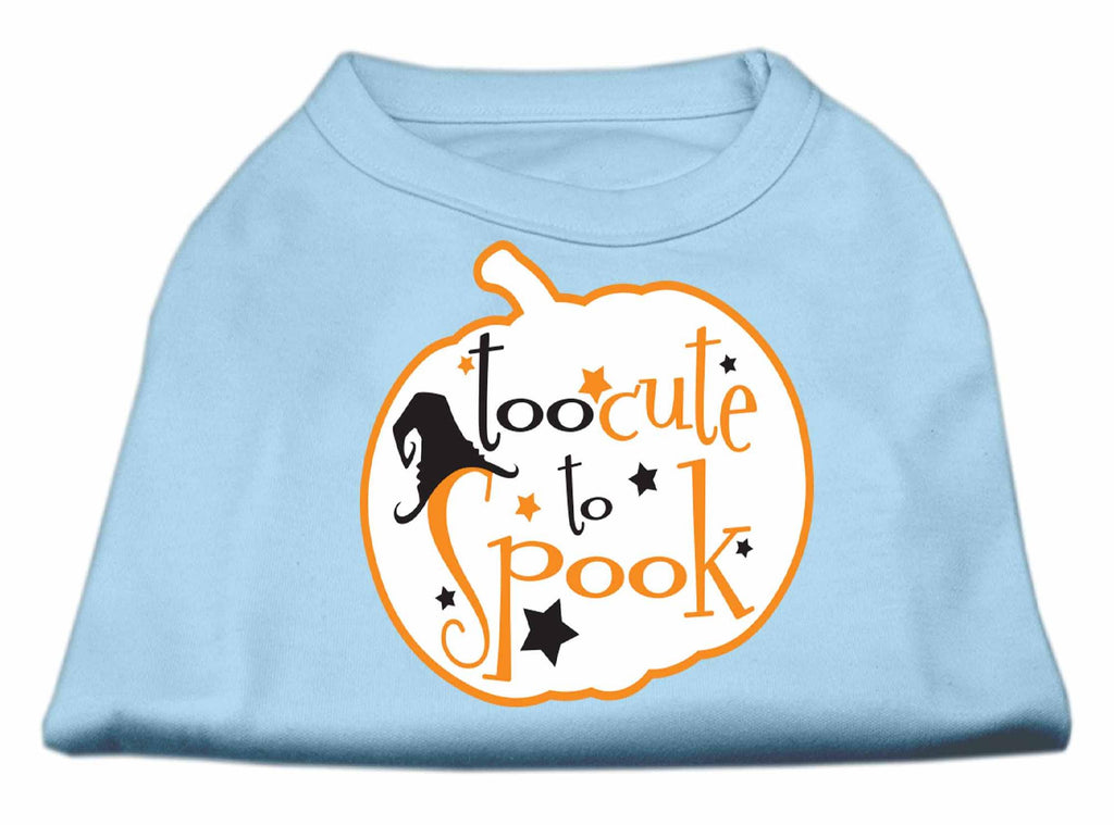 Too Cute to Spook Screen Print Dog Shirt Baby Blue XL (16)