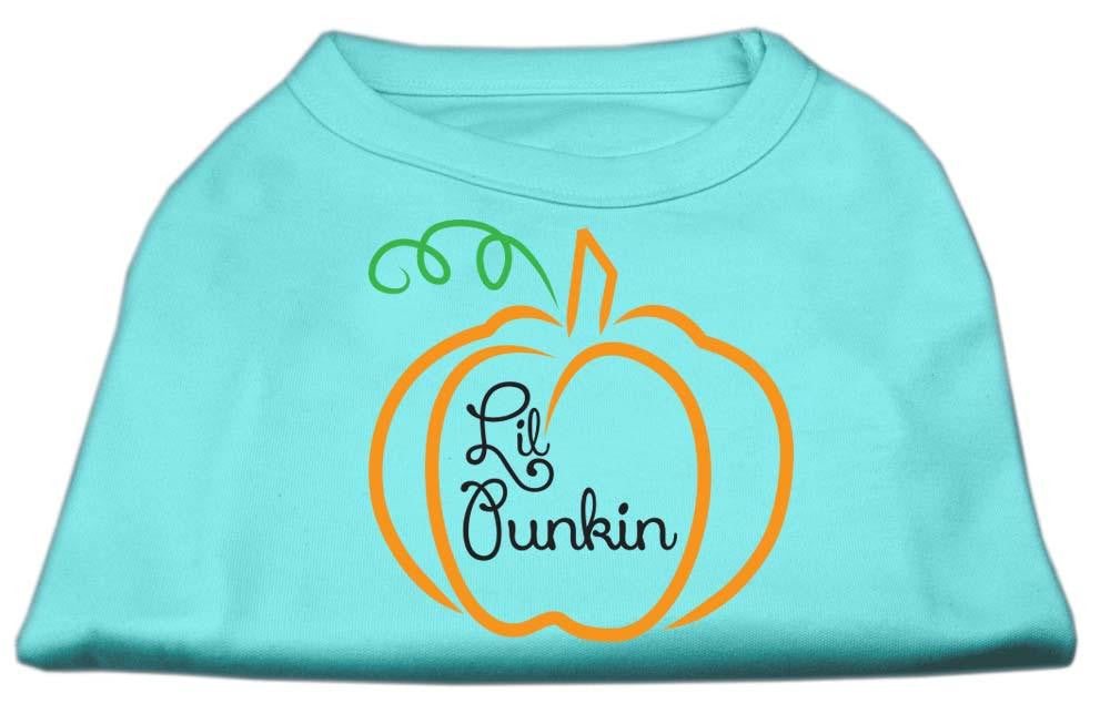 Lil Punkin Screen Print Dog Shirt Aqua Lg (14)