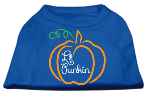 Lil Punkin Screen Print Dog Shirt Blue XS (8)