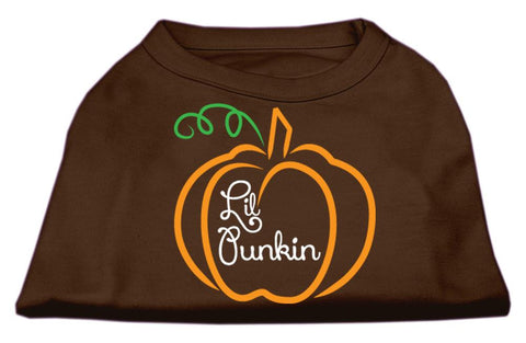 Lil Punkin Screen Print Dog Shirt Brown XS (8)