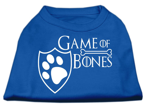 Game of Bones Screen Print Dog Shirt Blue Lg (14)