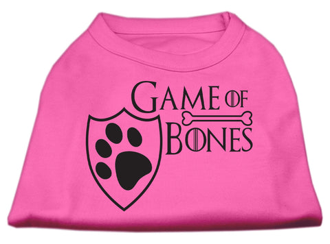 Game of Bones Screen Print Dog Shirt Bright Pink Lg (14)