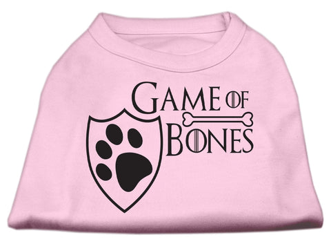 Game of Bones Screen Print Dog Shirt Light Pink Lg (14)