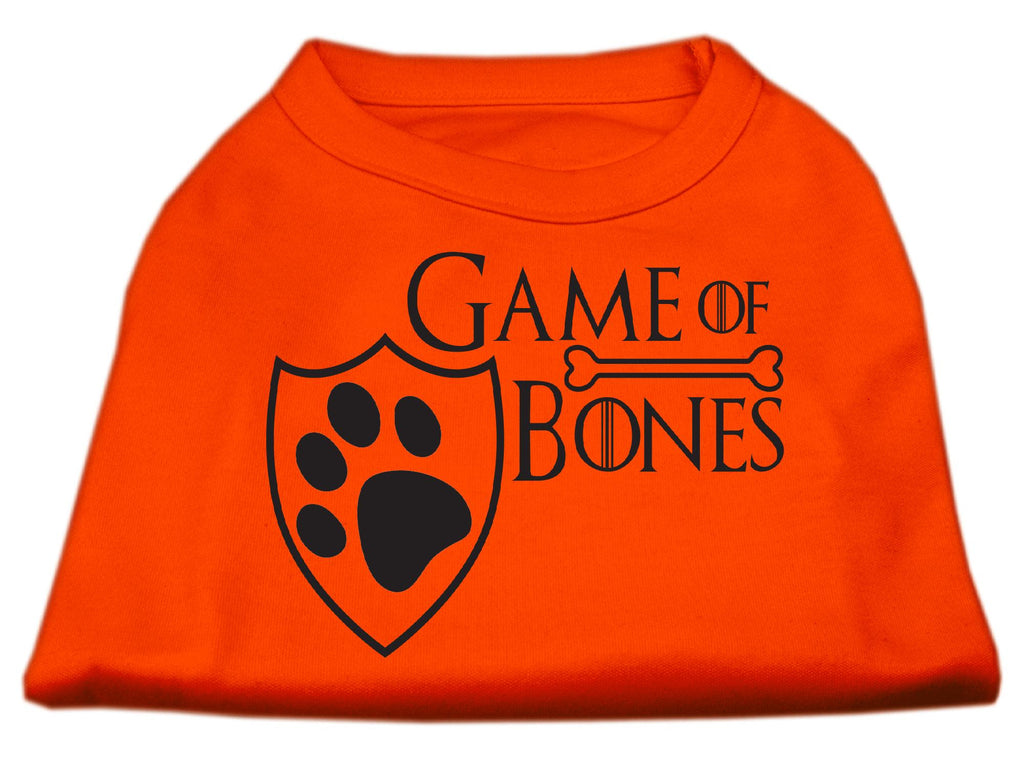 Game of Bones Screen Print Dog Shirt Orange Lg (14)