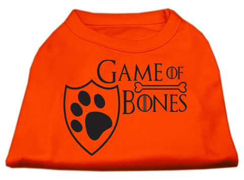 Game of Bones Screen Print Dog Shirt Orange XL (16)