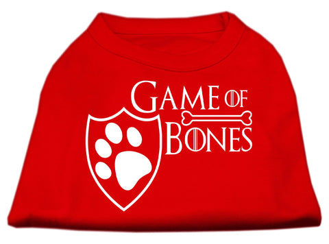 Game of Bones Screen Print Dog Shirt Red XS (8)