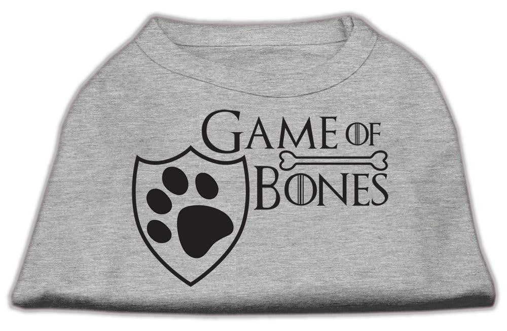 Game of Bones Screen Print Dog Shirt Grey XXL (18)