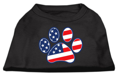 Patriotic Paw Screen Print Shirts Black XL (16)