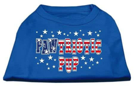 Pawtriotic Pup Screen Print Shirts Blue Lg (14)