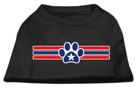 Patriotic Star Paw Screen Print Shirts Black M (12)