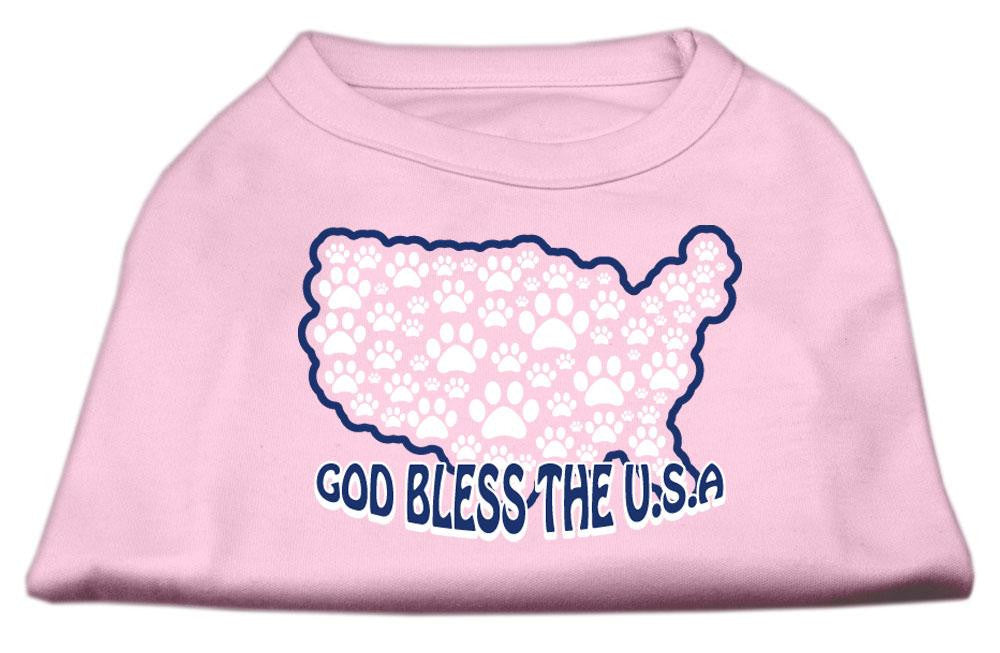 God Bless USA Screen Print Shirts Light Pink S (10)