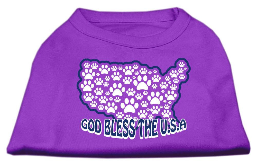 God Bless USA Screen Print Shirts Purple XS (8)