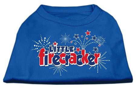 Little Firecracker Screen Print Shirts Blue XS (8)