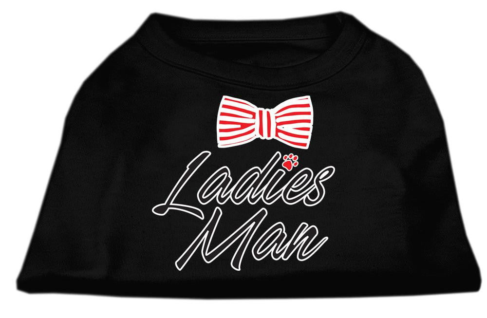 Ladies Man Screen Print Dog Shirt Black Sm (10)