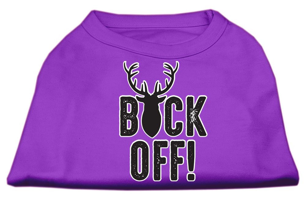 Buck Off Screen Print Dog Shirt Purple Lg (14)