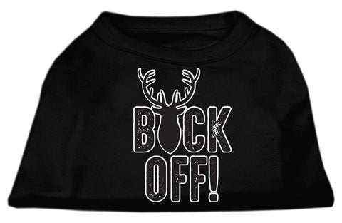 Buck Off Screen Print Dog Shirt Black XXXL (20)